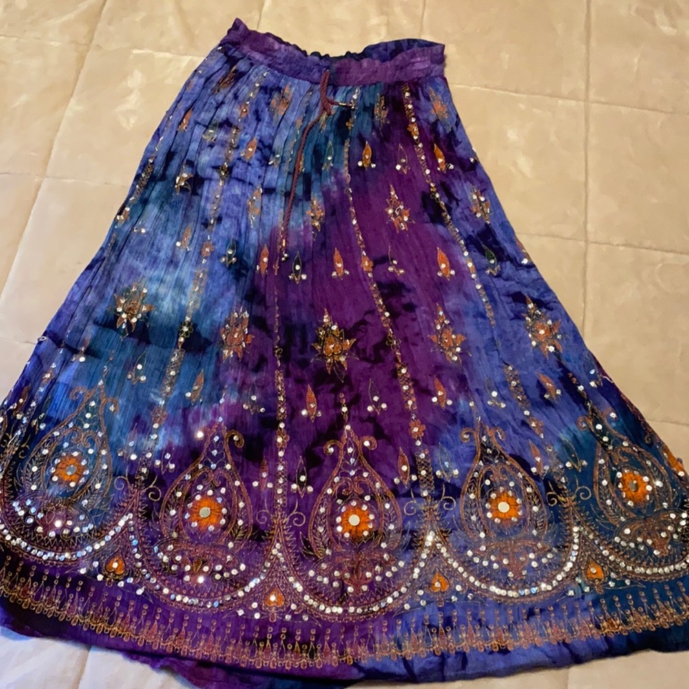 Embellished boho skirt